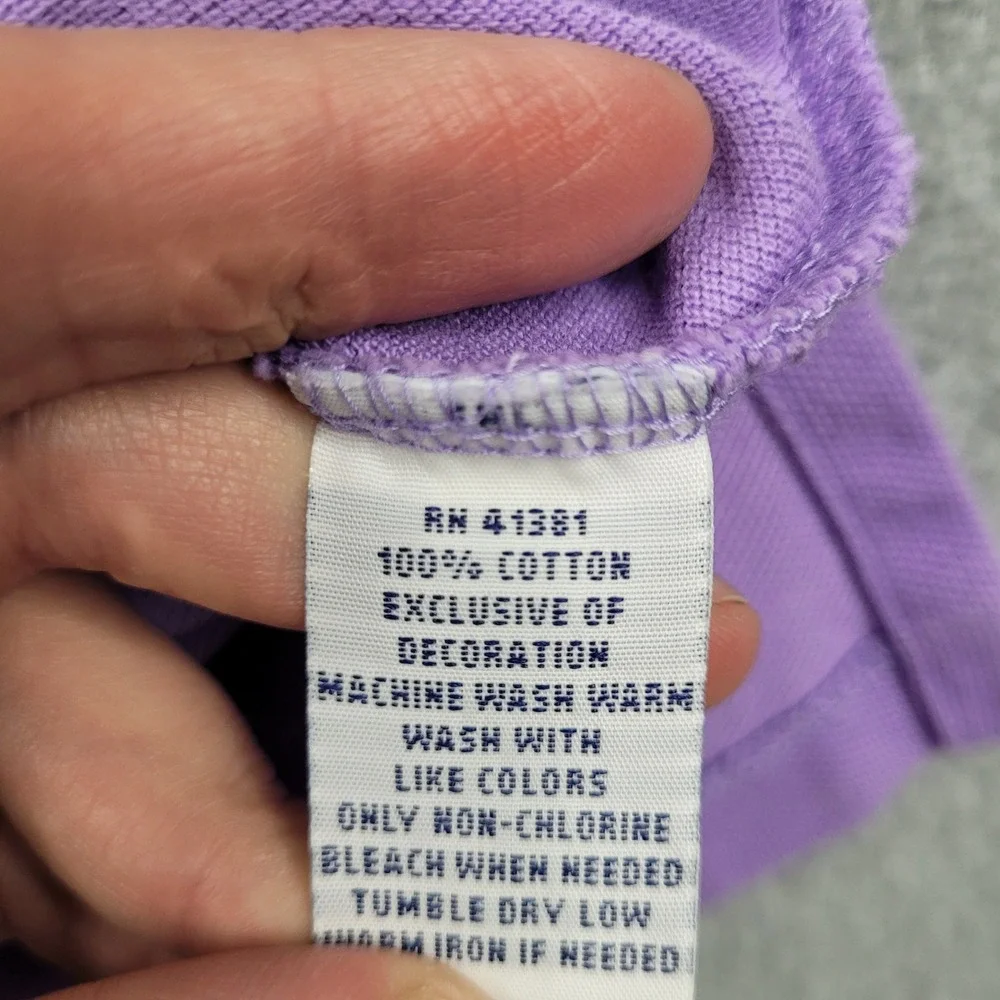 Polo Ralph Lauren Polo Shirt Mens Large Purple Custom Fit Short Sleeve Pony